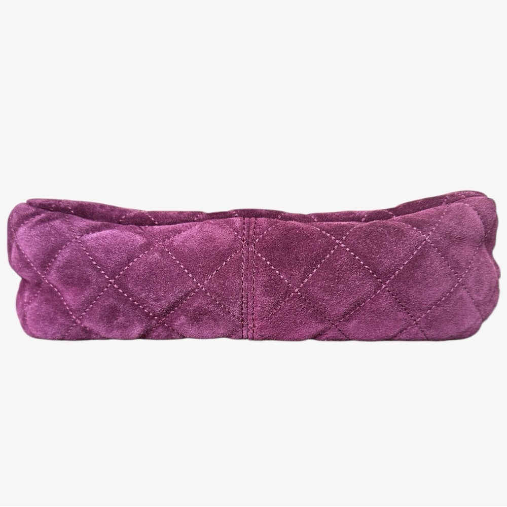 Michael Kors Quilted Plum Suede Shoulder Bag with Gold Chain - Picture 5 of 16